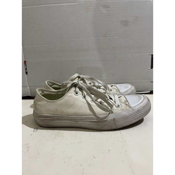 Converse CTAS with lunarlon Women’s Size 7.5 All White Canvas sneaker Shoes - Picture 5 of 8